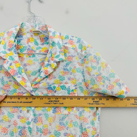 Jantzen Vintage Short Sleeve Multicolor Polka Dot Button Up Girls 14 - Picture 4 of 7